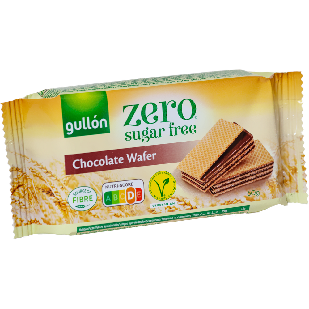 Gullon Chocolate Wafer kakaós nápolyi (hozzáadott cukormentes) 60 g