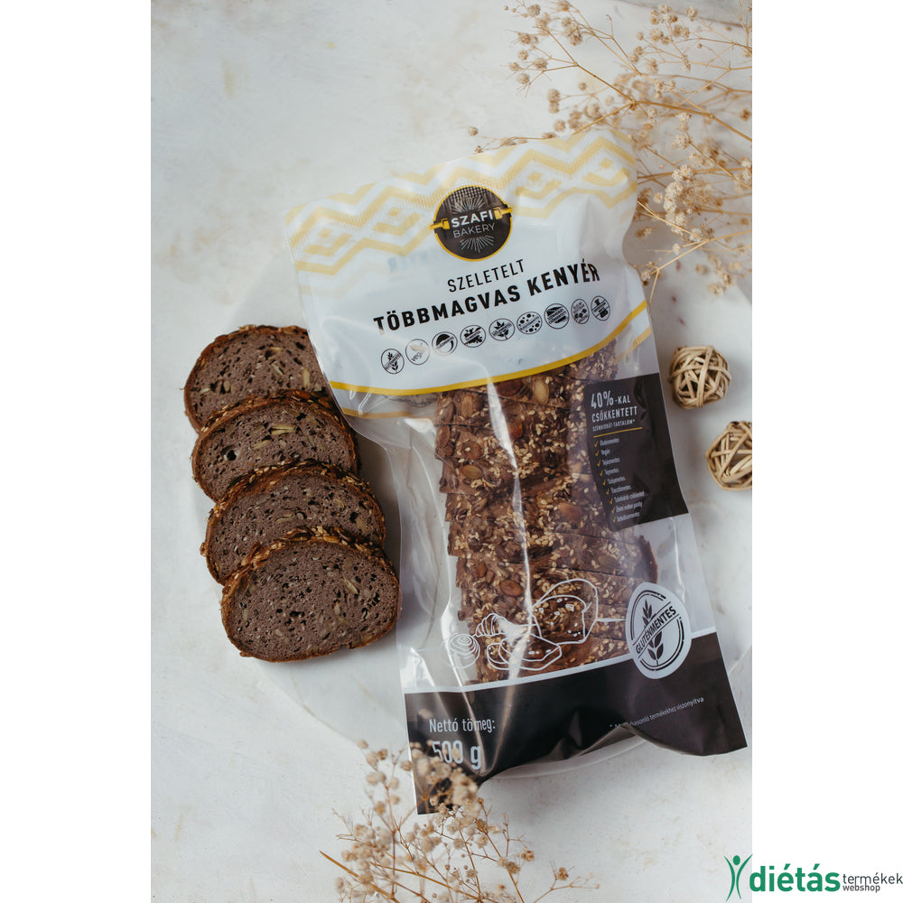 Szafi Bakery Szeletelt Többmagvas kenyér (gluténmentes) 500g