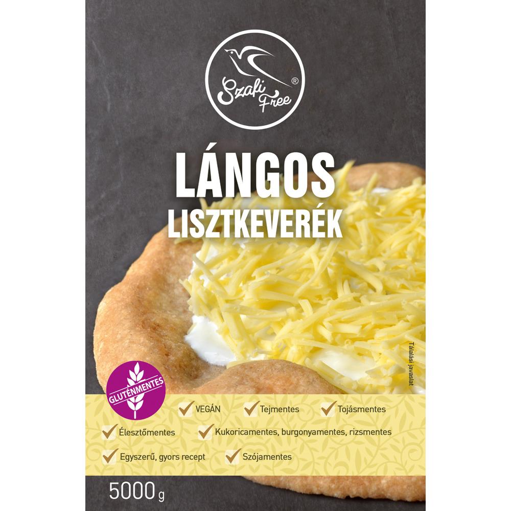 Szafi Free Lángos lisztkeverék 5000 g (gluténmentes, tejmentes, tojásmentes, maglisztmentes, élesztőmentes, vegán)