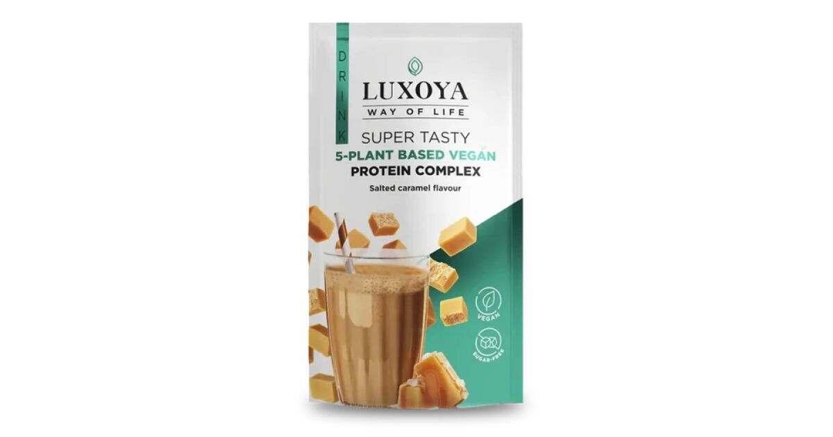 Luxoya Plant based vegán Protein komplex sós karamell ízű italpor 30g