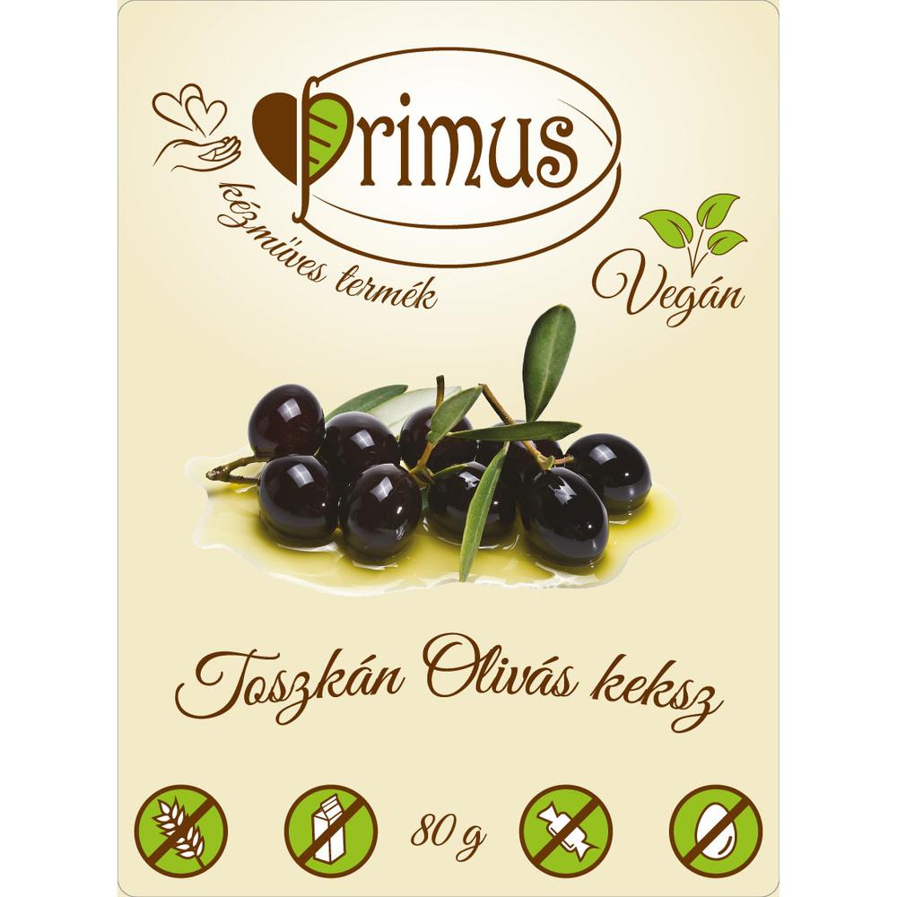 Primus paleo keksz toscan olivás 80 g