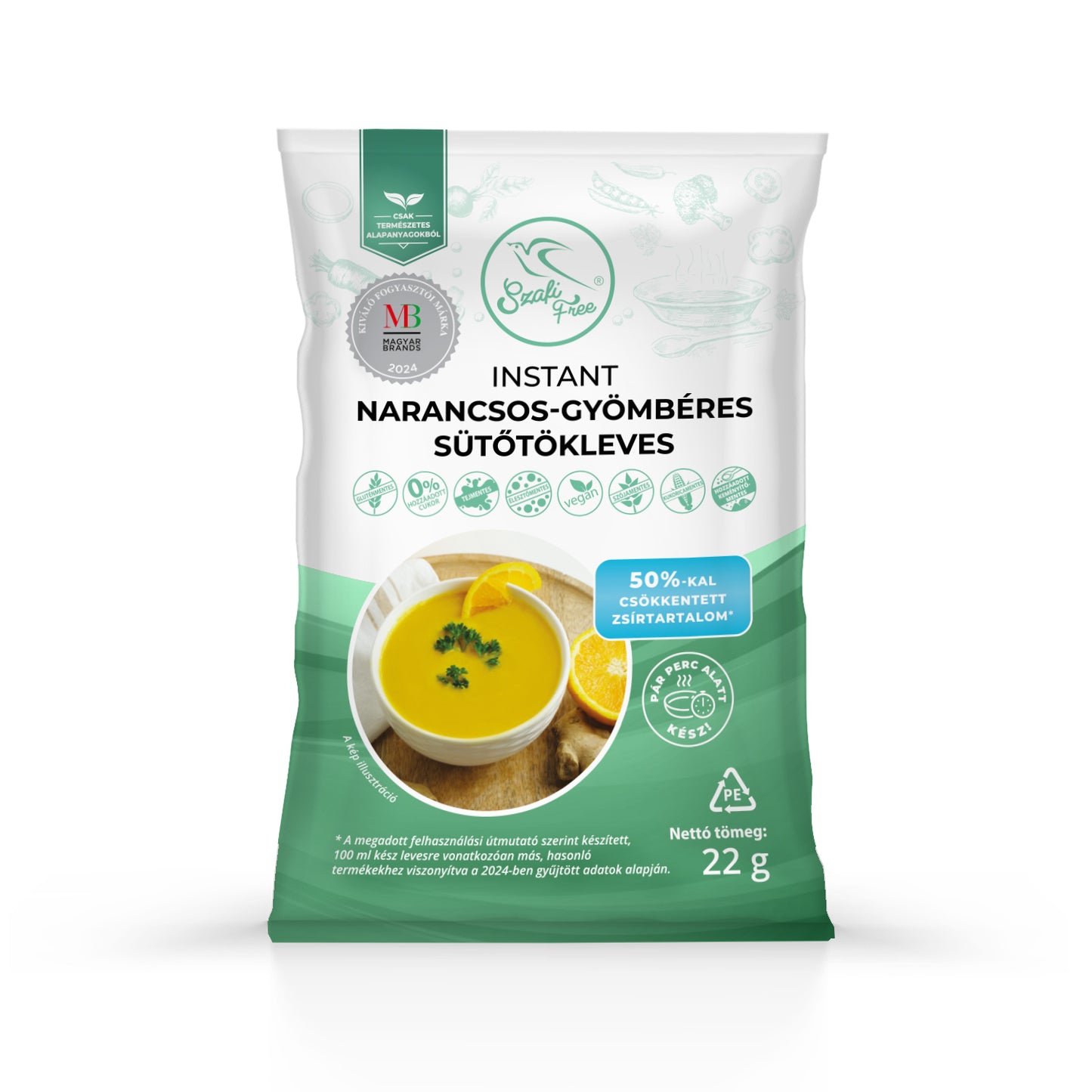 Szafi Free Instant narancsos-gyömbéres sütõtökleves (gluténmentes) 22g