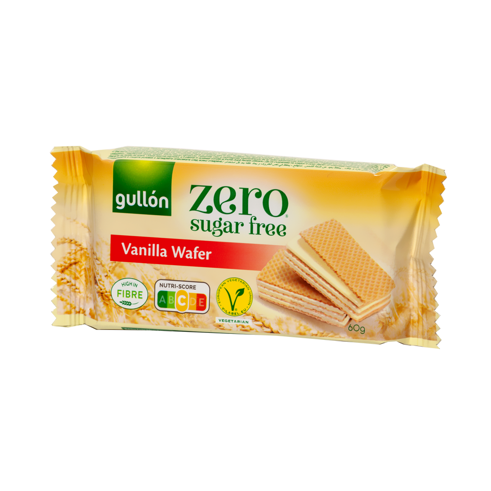 Gullon Vanilla Wafer vaníliás nápolyi (hozzáadott cukormentes) 60 g