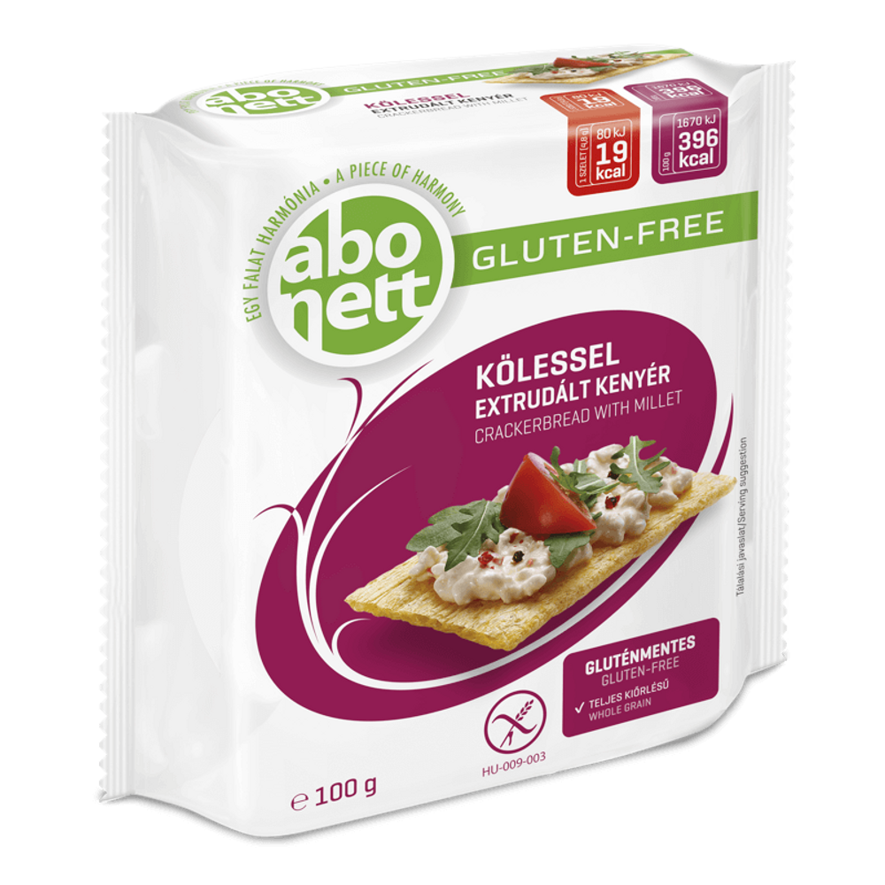 Abonett extrudált köleses kenyér (Tojásmentes, tejmentes, búzamentes) 100 g