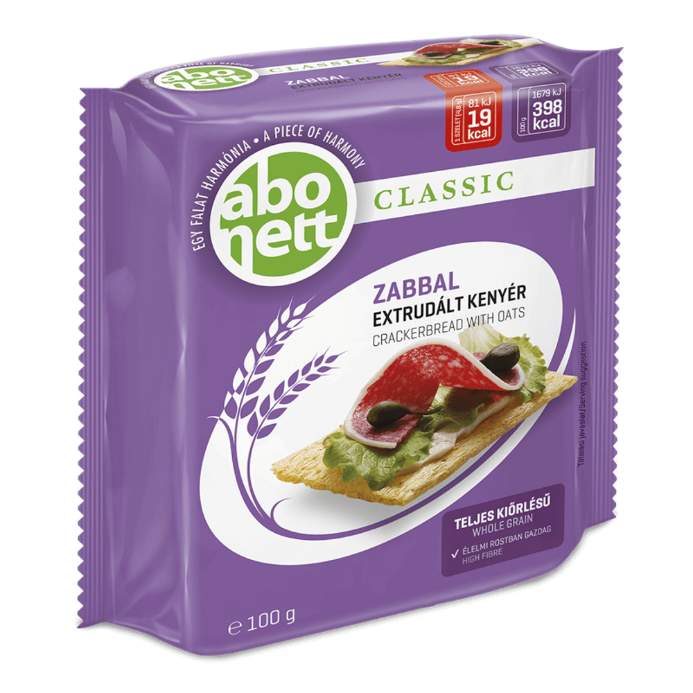 Abonett extrudált zabos kenyér (Tojásmentes, tejmentes) 100 g