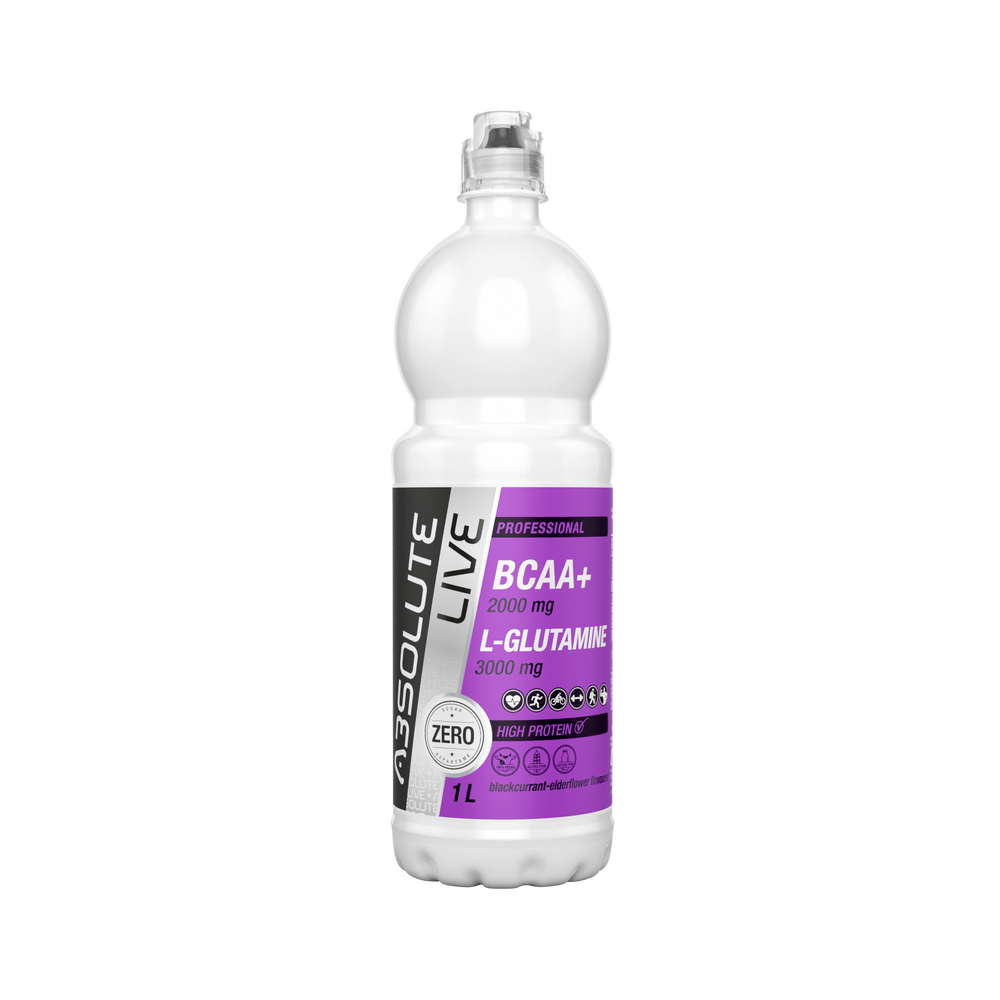 Absolute Live Feketeribizli-bodzavirág - BCAA + L-Glutamin 1000ml