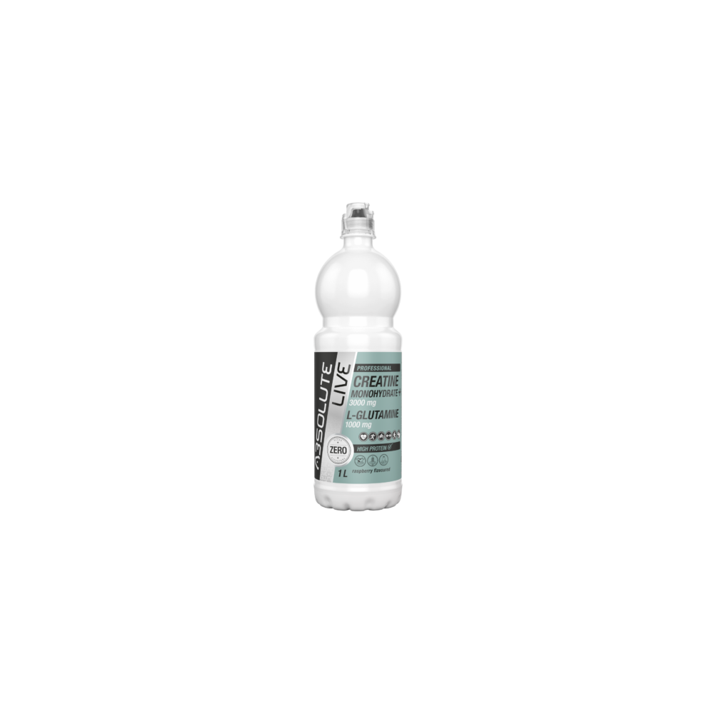 Absolute Live Málna - Kreatin-monohidrát + L-Glutamin 1000ml