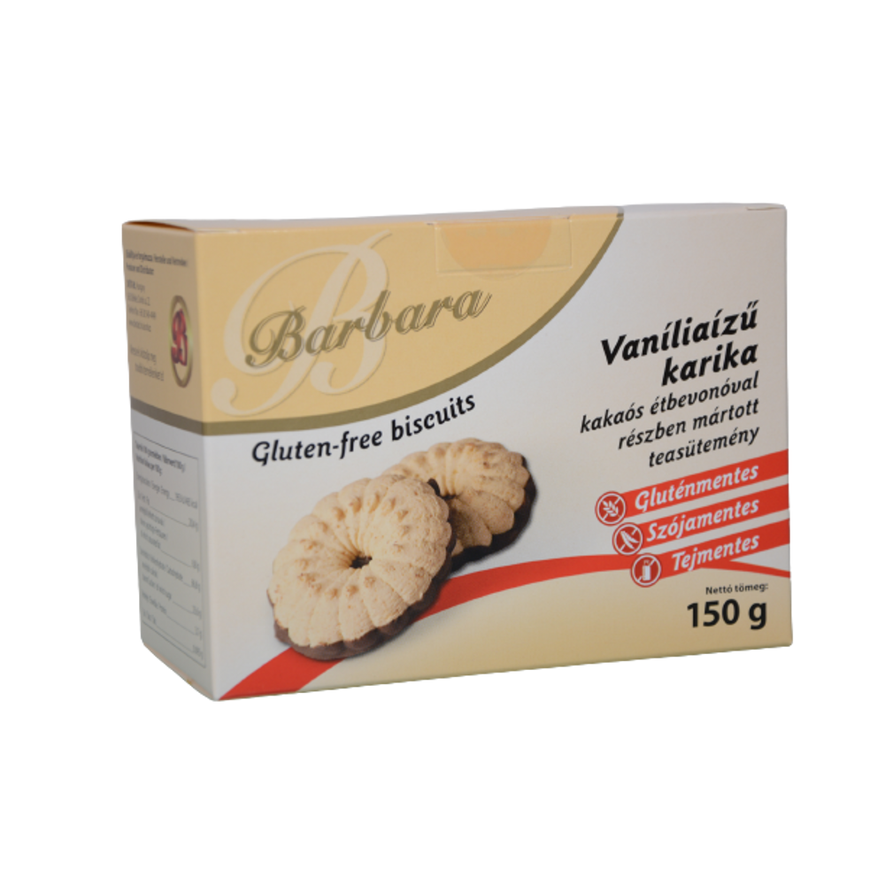 Barbara gluténmentes vaníliás karika 150g