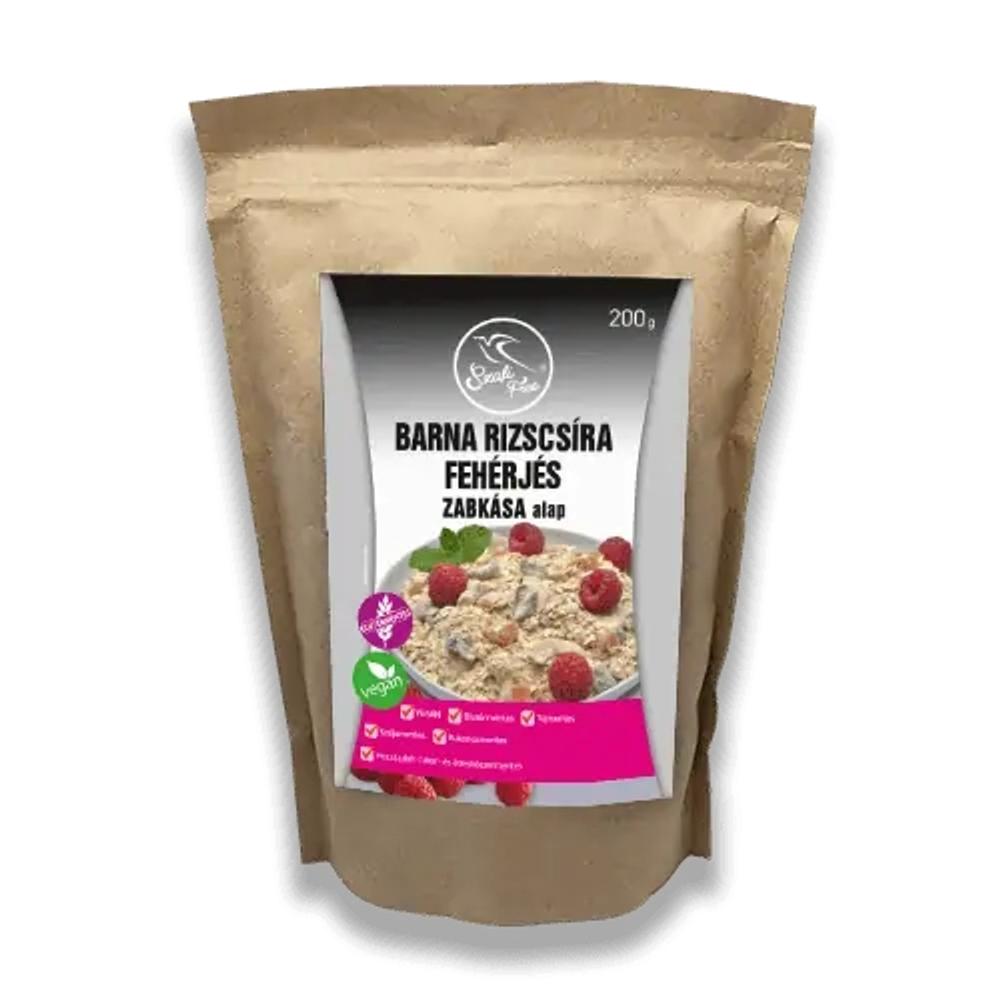Szafi Free Barna rizscsíra fehérjés zabkása alap (gluténmentes, tejmentes, cukormentes, vegán) 200 g
