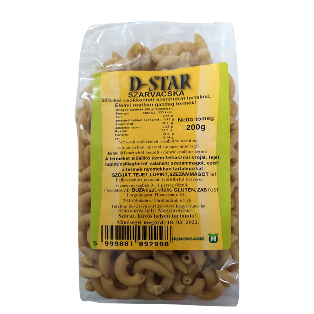 D-STAR SZARVACSKA tészta 200 g