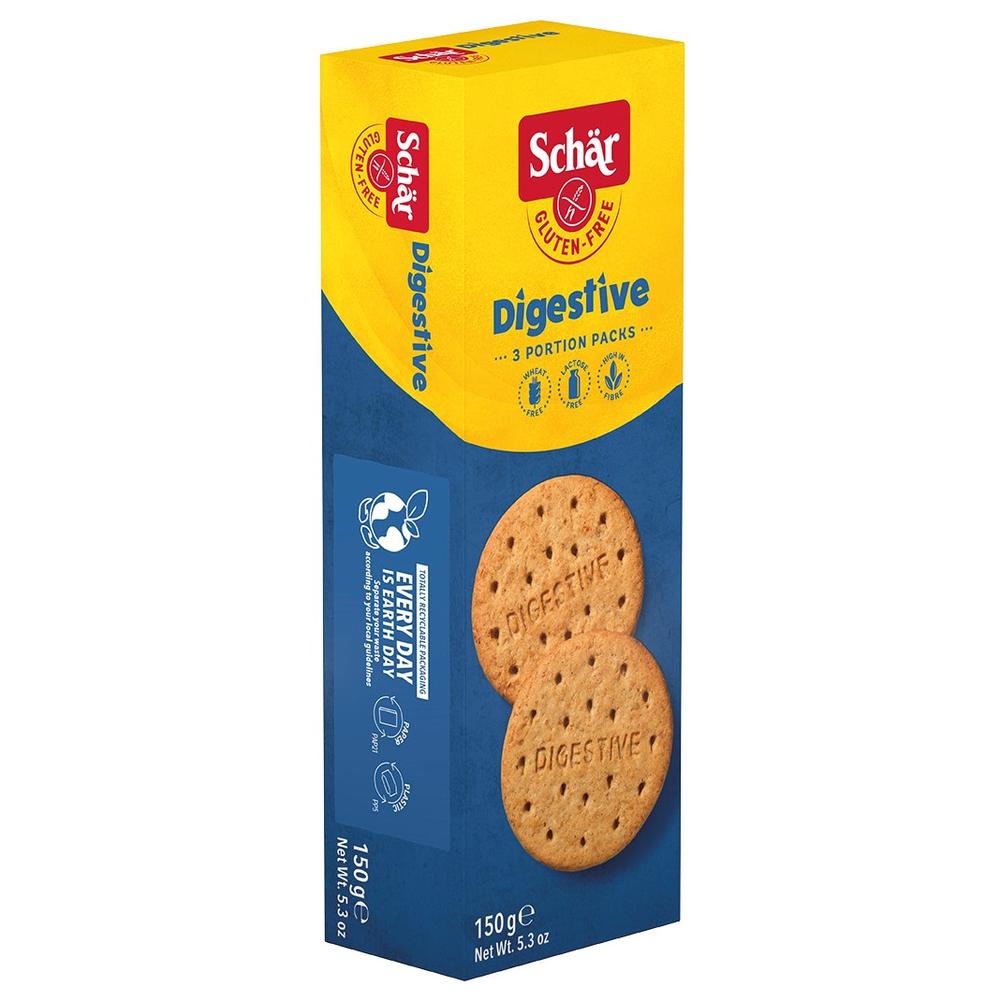 Schär Digestive keksz (gluténmentes, tojásmentes, tejmentes) 150 g