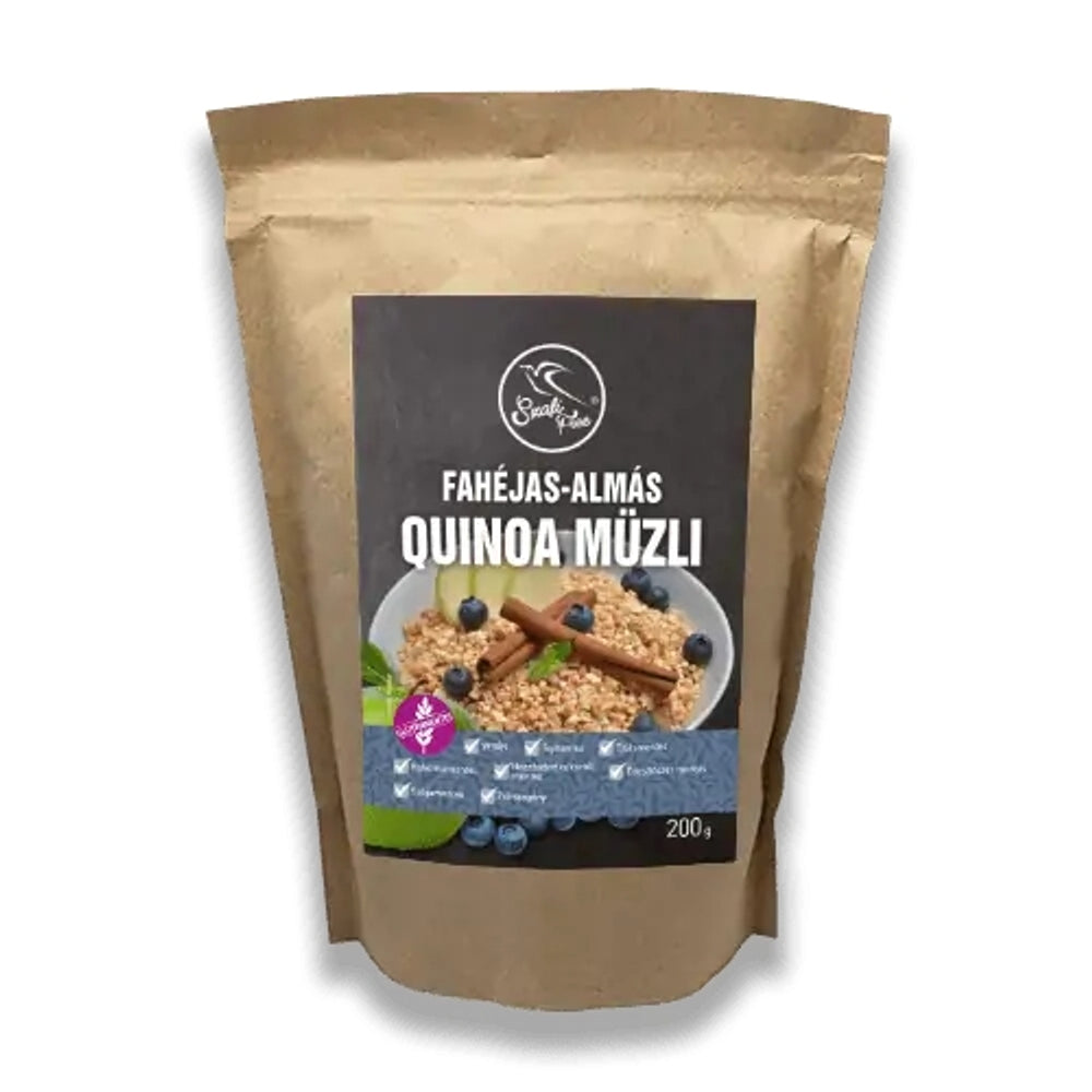 Szafi Free Fahéjas-almás quinoa müzli (gluténmentes, tejmentes, szójamentes) 200 g