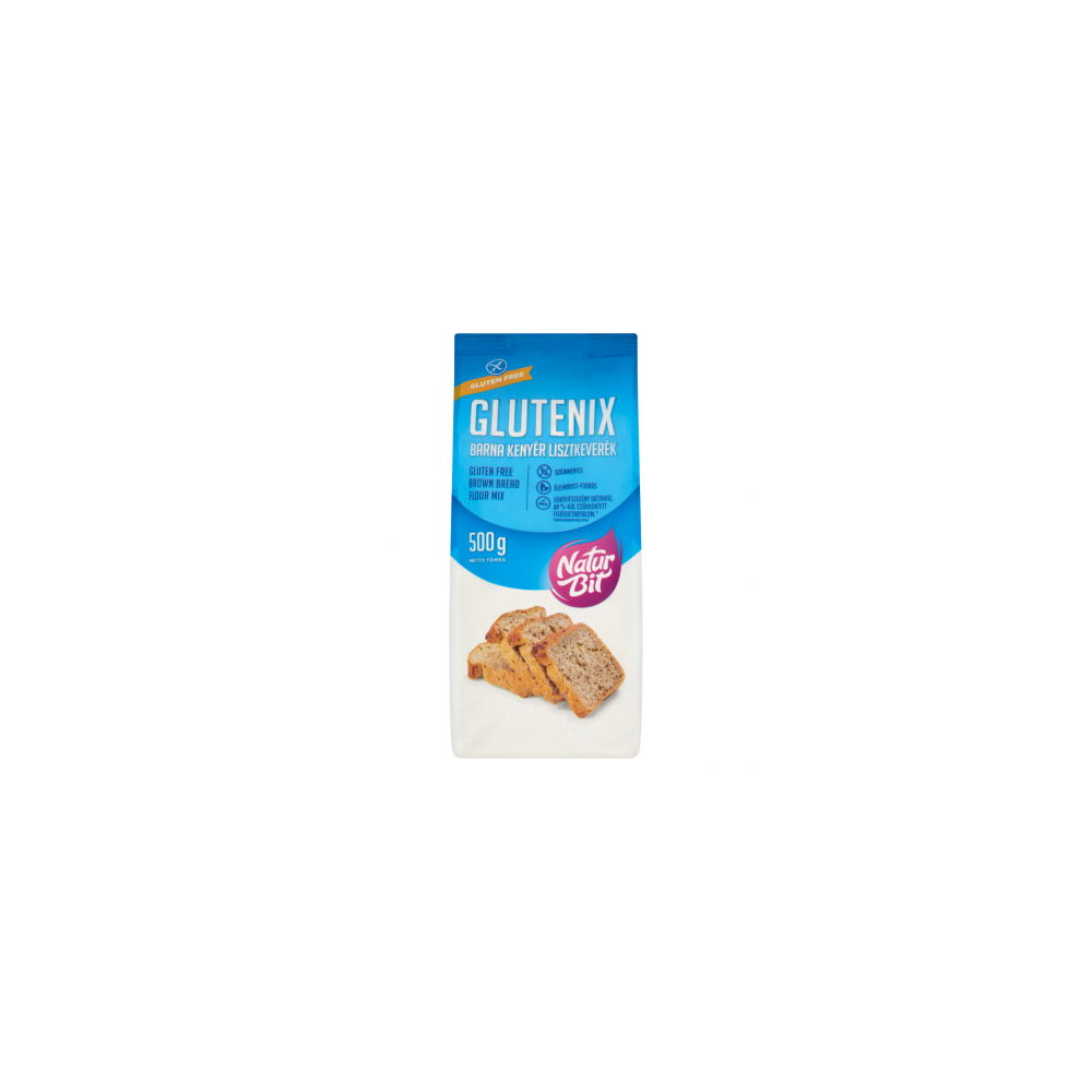 Glutenix gluténmentes Barna kenyér sütőkeverék 500 g