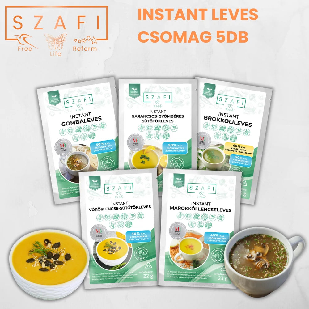 Szafi Free Instant Bögrés Levesválogatás – 5 db-os csomag