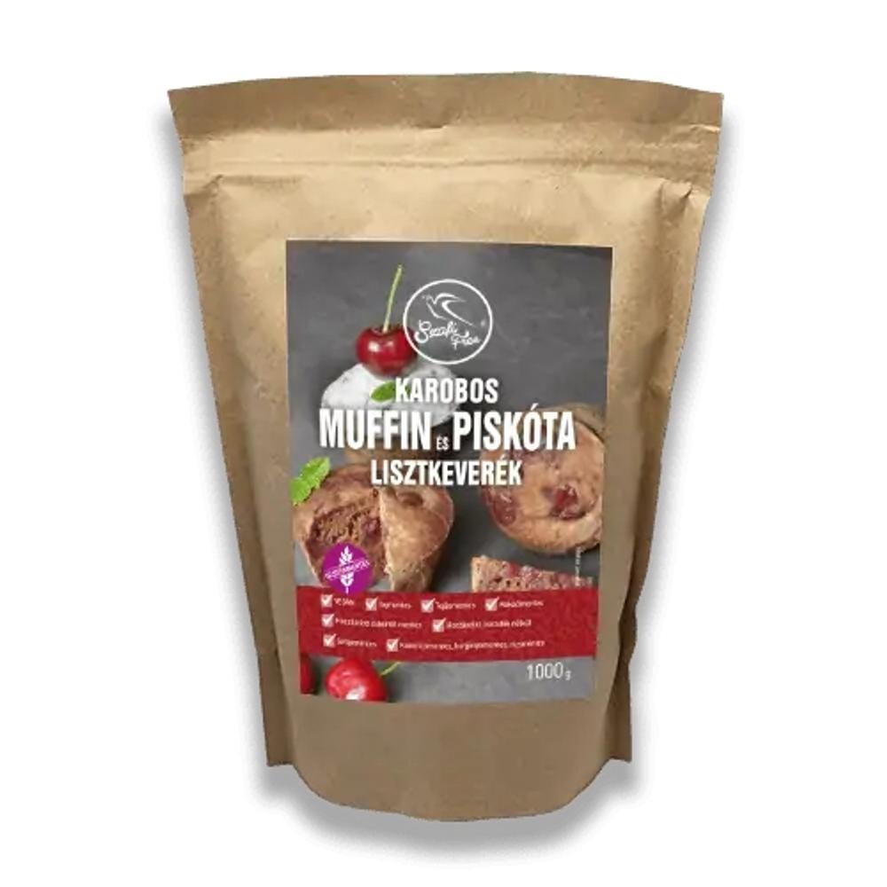 Szafi Free Karobos muffin és piskóta lisztkeverék 1000 g (gluténmentes, tejmentes, tojásmentes, maglisztmentes, zsírszegény, vegán)