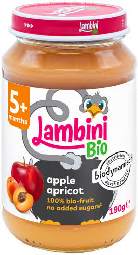 Lambini BIO Demeter Sárgabarack Almában bébiétel 190g