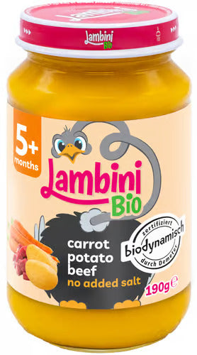 Lambini BIO Demeter Répa Burgonyával és marhahússal 190g