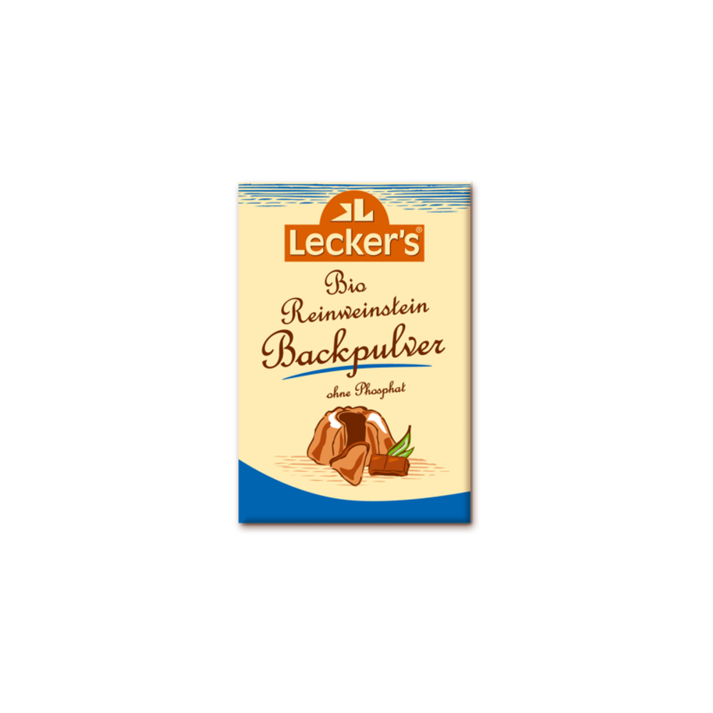 Lecker's bio borkő sütőpor (foszfátmentes) 4x21 g 84 g
