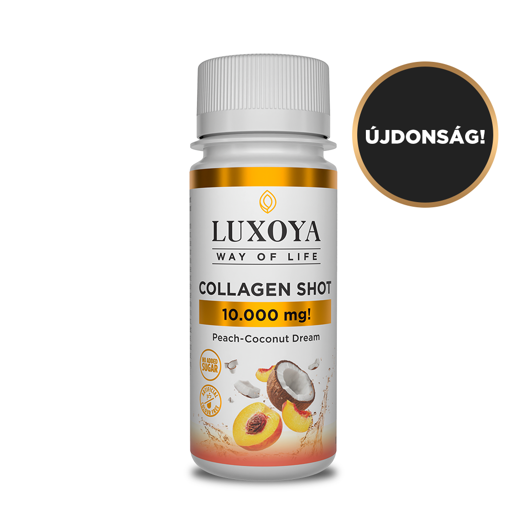 Luxoya Collagen SHOT 10.000 mg Folyékony kollagén 60ml - Őszibarack-kókusz ízű