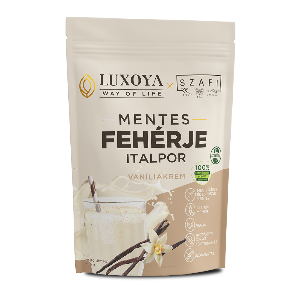 Luxoya-Szafi Vaníliás ízű fehérje italpor (gluténmentes) 360g