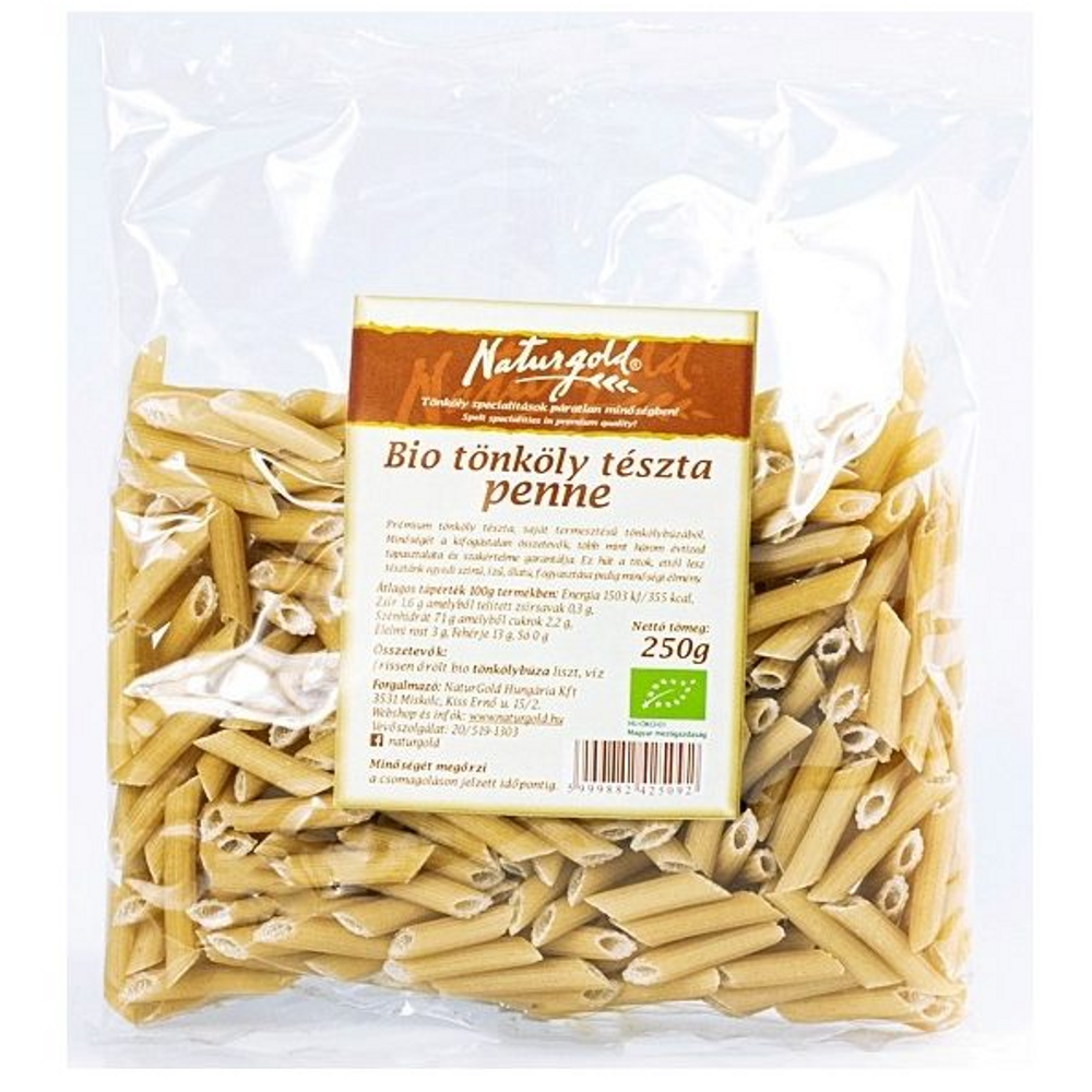 Naturgold Bio tészta tönköly penne (tojásmentes) 250 g