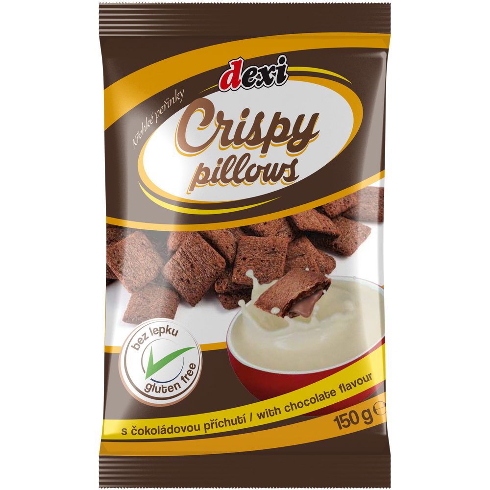 Dexi Crispy pillows chocolate csokoládé ízesítésű párnák 150g
