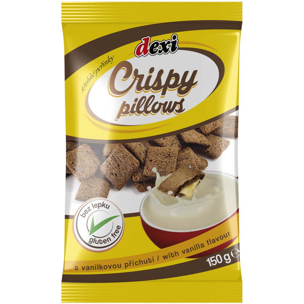 Dexi Crispy pillows vanilla vanília ízesítésű párnák gluténmentes) 150g