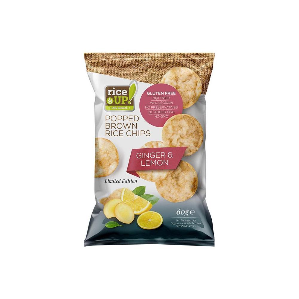Rice Up Chips Gyömbér-citrommal ízű 60g