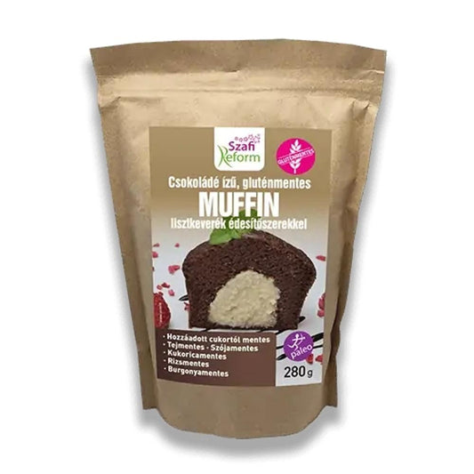 Szafi Reform csokoládé ízű muffin lisztkeverék édesítőszerrel (gluténmentes, paleo) 280 g