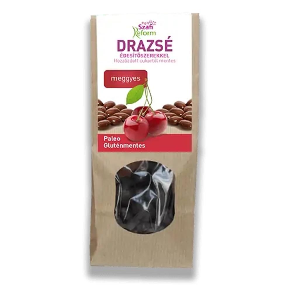 Szafi Reform Meggyes drazsé kakaós bevonattal, édesítőszerekkel (gluténmentes, paleo) 100 g