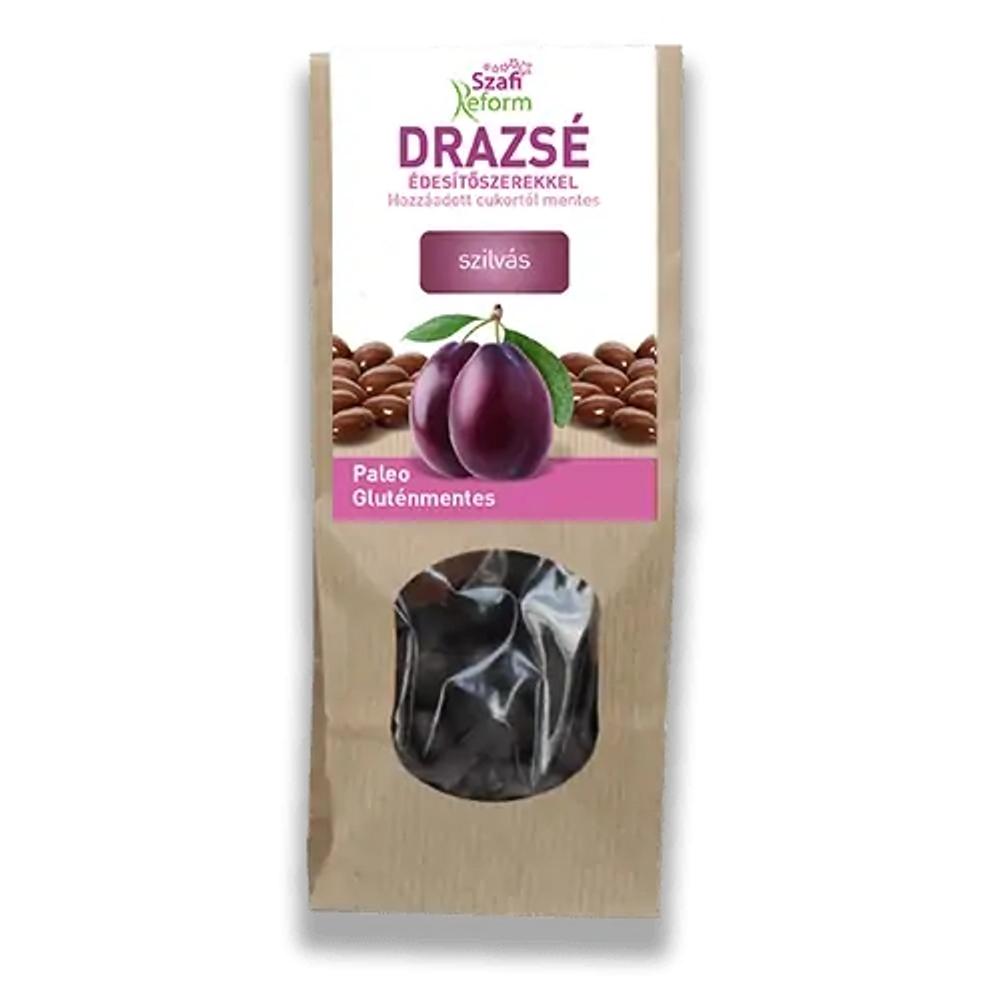 Szafi Reform Szilvás drazsé kakaós bevonattal, édesítőszerekkel (gluténmentes, paleo) 100 g