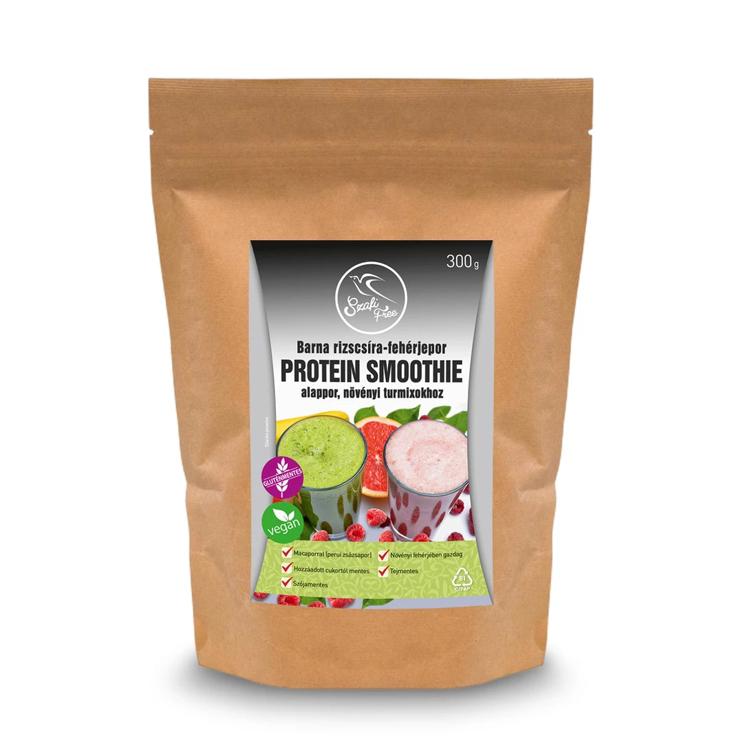 Szafi Free Barna rizscsíra-fehérjepor protein smoothie (gluténmentes, vegán) 300 g