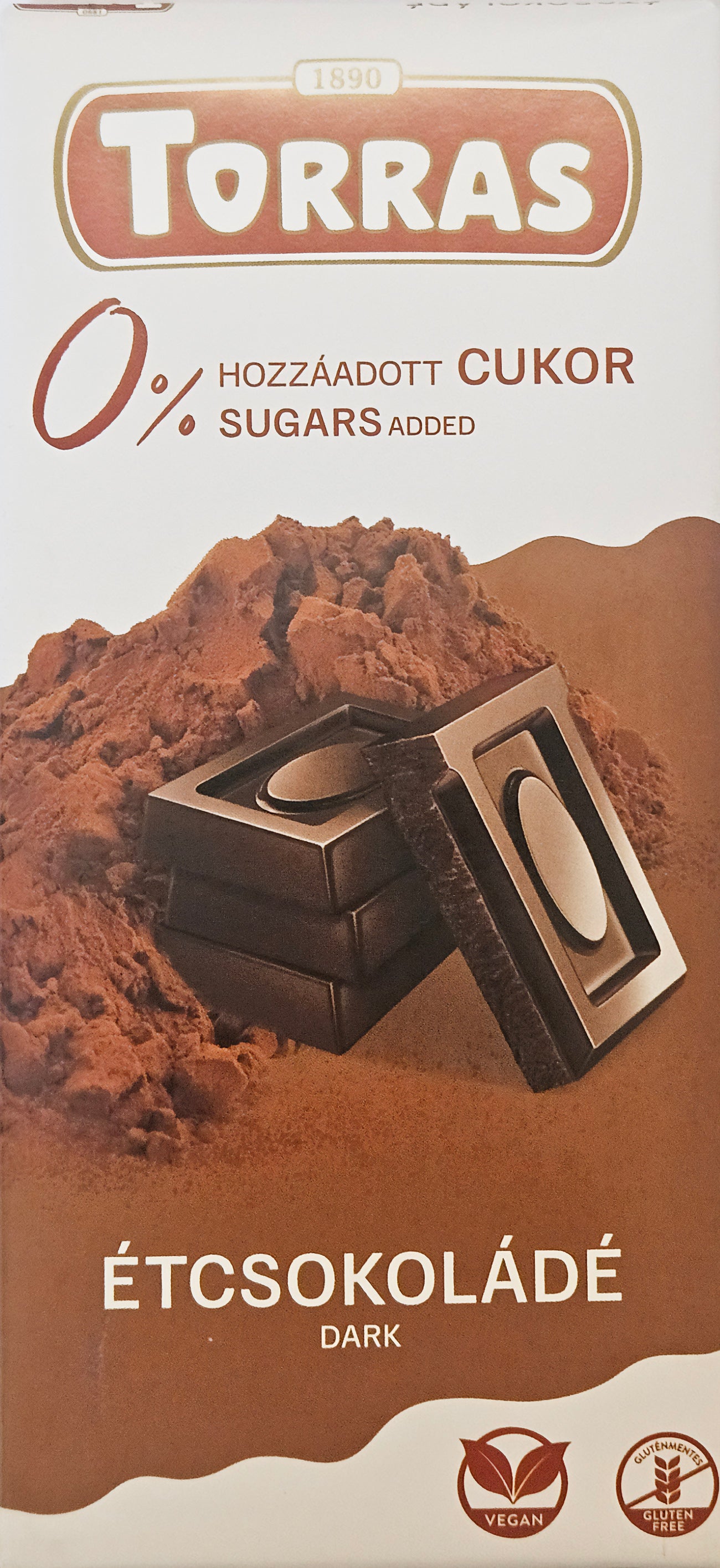 Torras Étcsokoládé hozzáadott cukor nélkül 75 g