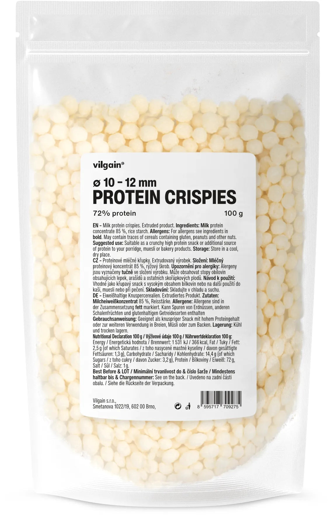 Vilgain Protein Crispies XL ízesítés nélkül 100g