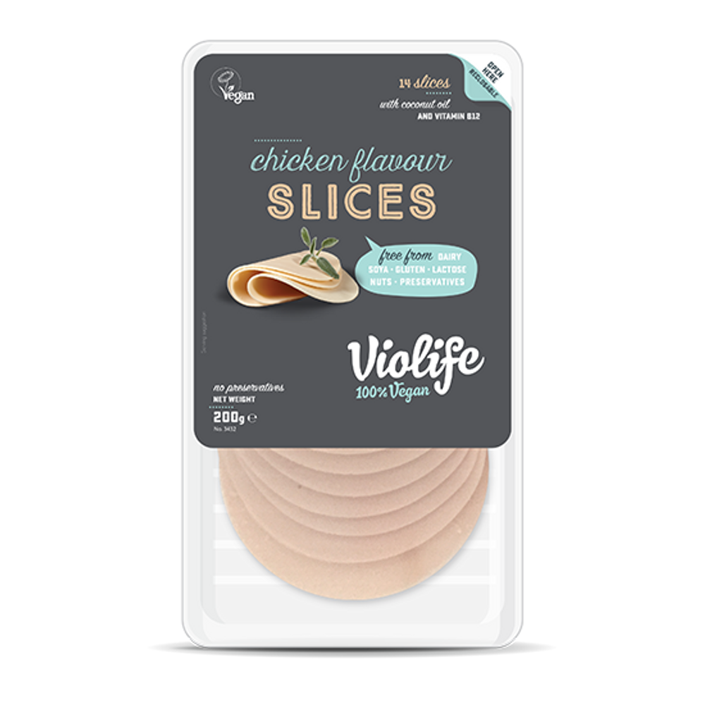 Violife vegán csirke ízesítésű szeletek 200g