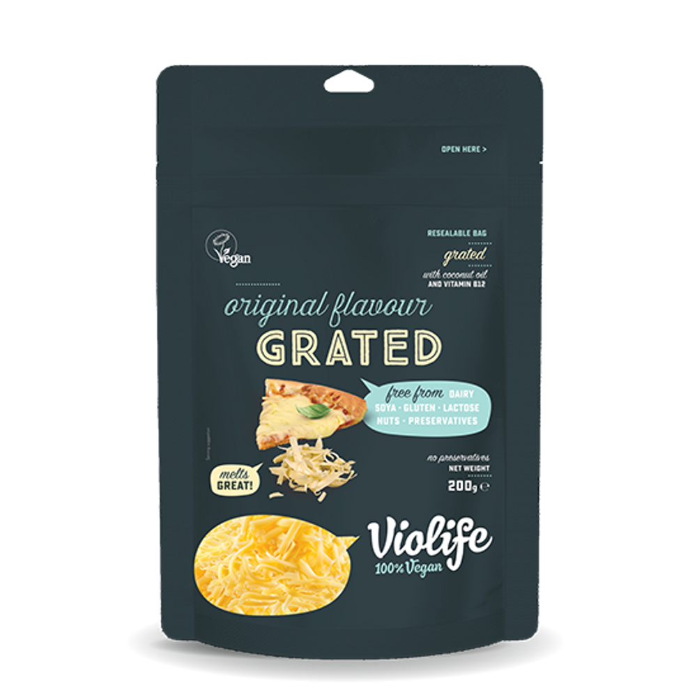 Violife vegán natúr, reszelt 200g