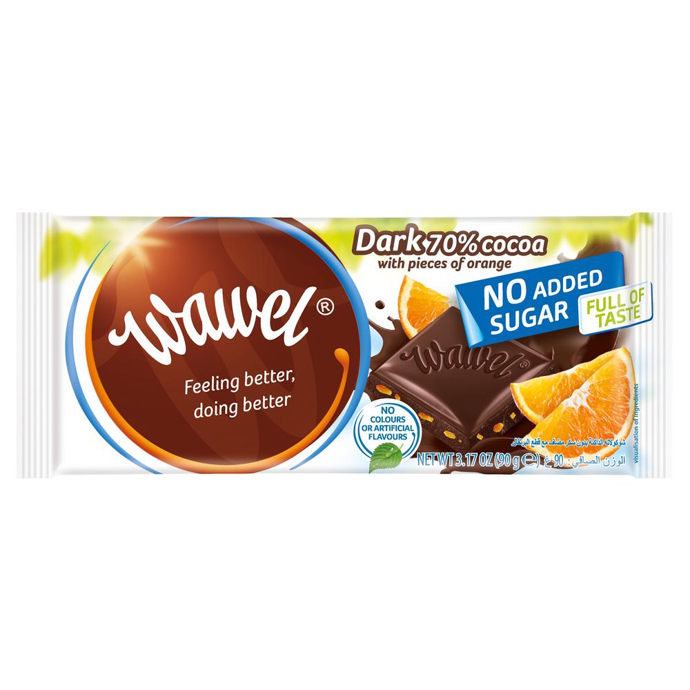 Wawel hozzáadott cukormentes narancsos étcsokoládé  90 g