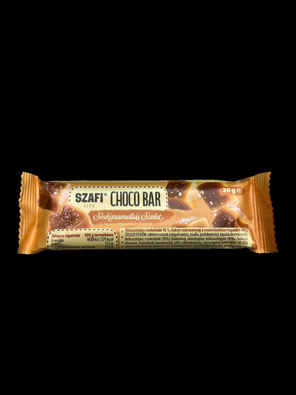 Szafi Life Choco bar Sóskaramellás szelet 30g (gluténmentes)