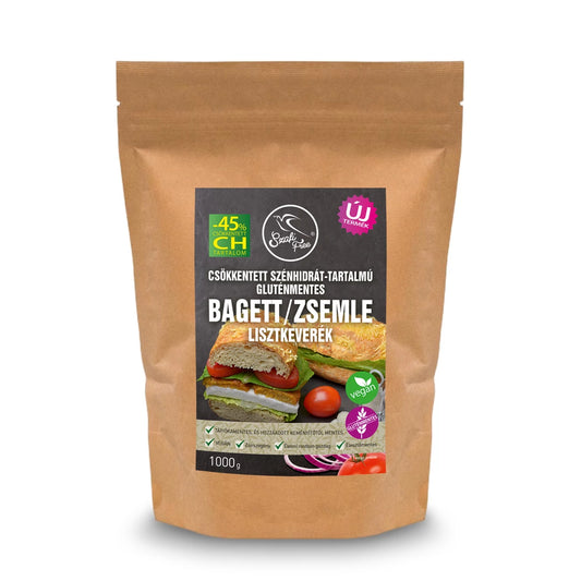 Szafi Free csökkentett szénhidrát-tartalmú bagett / zsemle lisztkeverék (gluténmentes) 1000 g