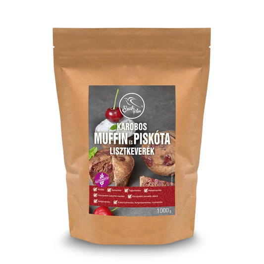 Szafi Free Karobos muffin és piskóta lisztkeverék 1000 g (gluténmentes, tejmentes, tojásmentes, maglisztmentes, zsírszegény, vegán)