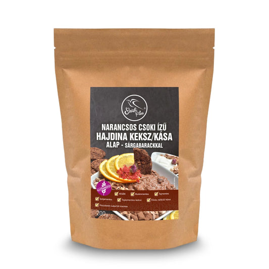 Szafi Free Narancsos csoki ízű hajdina keksz/kása alap - sárgabarackkal 200 g (gluténmentes)