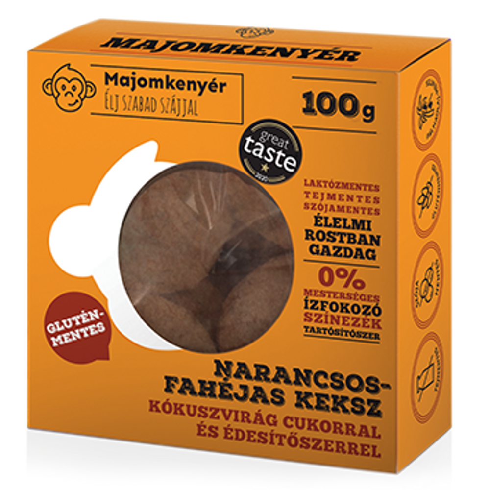 Majomkenyér paleokeksz narancs-fahéj 100 g