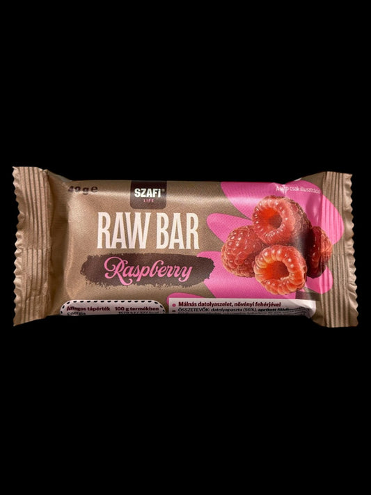 Szafi Life Raw bar raspberry 40g (gluténmentes)