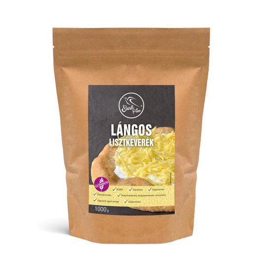 Szafi Free Lángos lisztkeverék 1000 g (gluténmentes, tejmentes, tojásmentes, maglisztmentes, élesztőmentes, vegán)