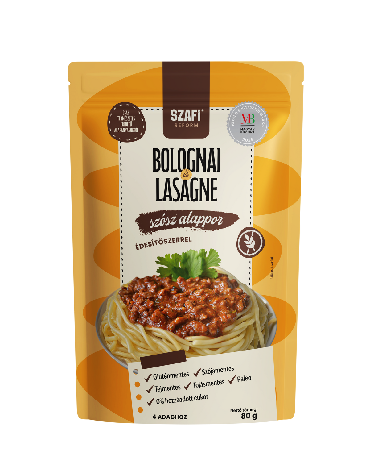 Szafi Reform bolognai és lasagne szósz alap édesítőszerrel (gluténmentes, paleo) 80 g