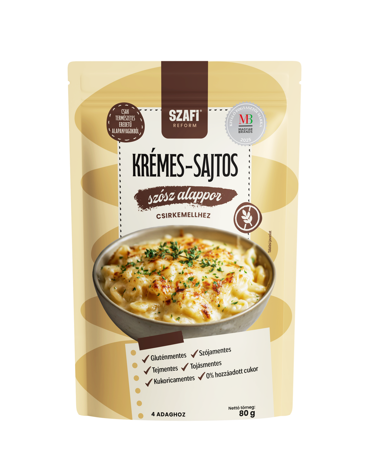 Szafi Reform Poralap "Krémes - sajtos" csirkemellhez (gluténmentes) 80 g
