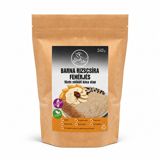 Szafi Free Barna rizscsíra fehérjés főzés nélküli kása alap (gluténmentes, tejmentes, VEGÁN) 240 g