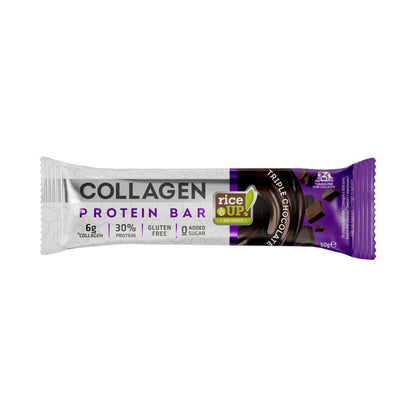 Rice up fehérjeszelet kollegénnel, triplacsokoládéval (gluténmentes) 50g