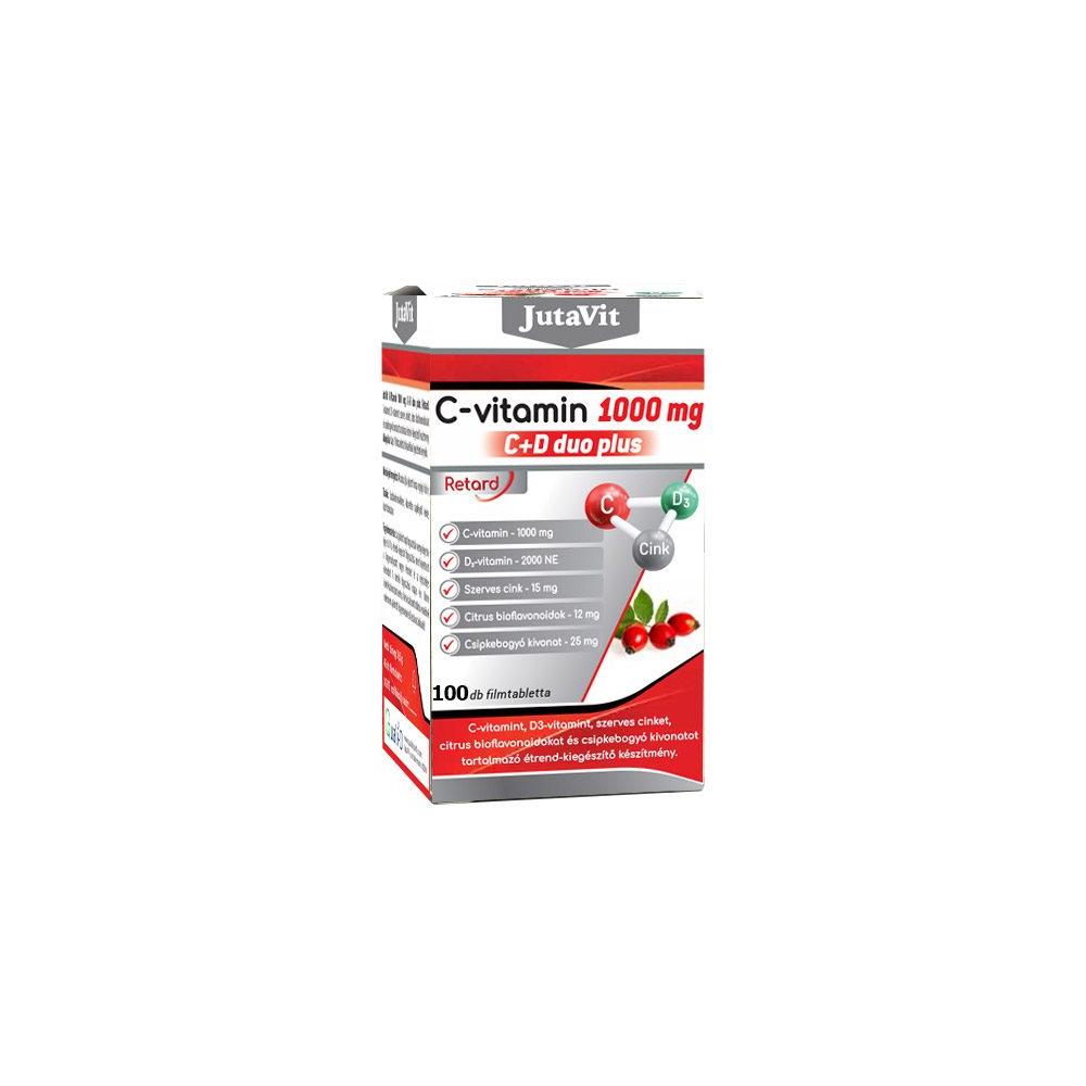 JUTAVIT C-VITAMIN 1000 C+D Duo Plus tabletta 100 db