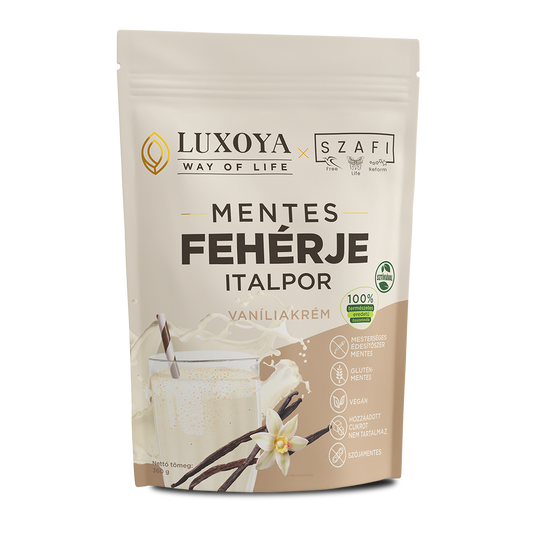Luxoya-Szafi Vaníliás ízű fehérje italpor (gluténmentes) 360g